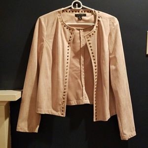 *sold* Primark blush suede blazer with grommets